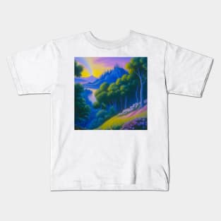 Fantasy cartoon Landscape Forest Kids T-Shirt